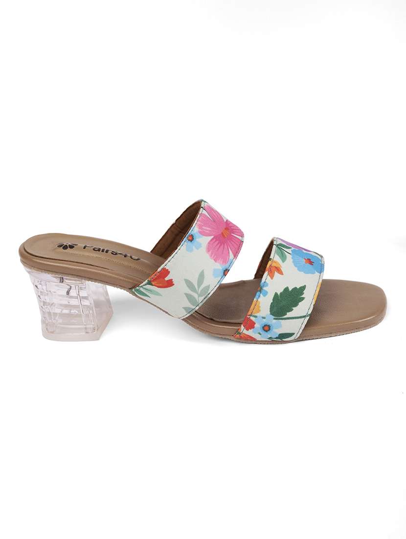 women floral printed slip on sandal - 22146564 -  Standard Image - 2