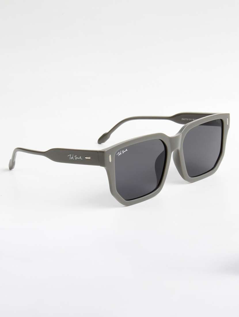 ted smith unisex square grey charchoal black uv protected sunglasses - 22146585 -  Standard Image - 2