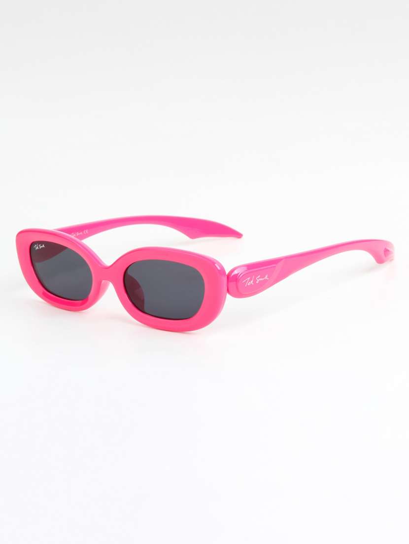 ted smith unisex oval fuchsia sunglasses with uv protected lenses - 22146595 -  Standard Image - 2