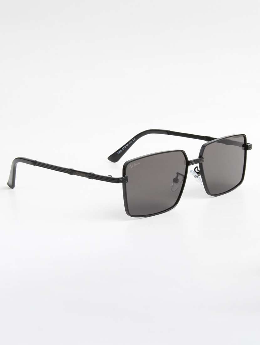 ted smith unisex square black sunglasses with uv protected lenses - 22146610 -  Standard Image - 2