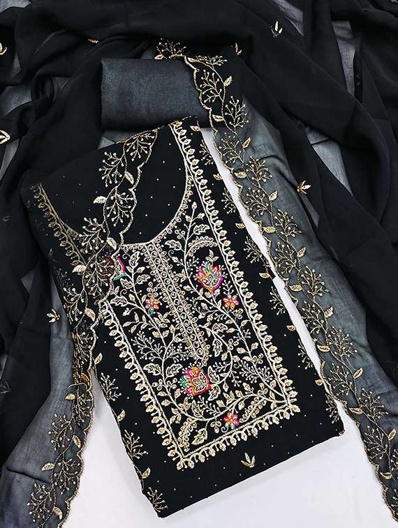 women solid with work unstitched suit set - 22146701 -  Standard Image - 2