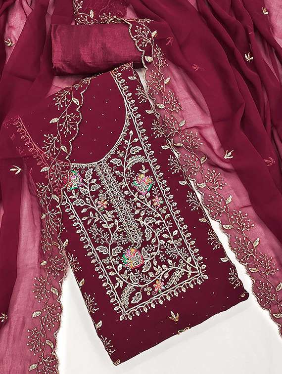 women solid with work unstitched suit set - 22146703 -  Standard Image - 2