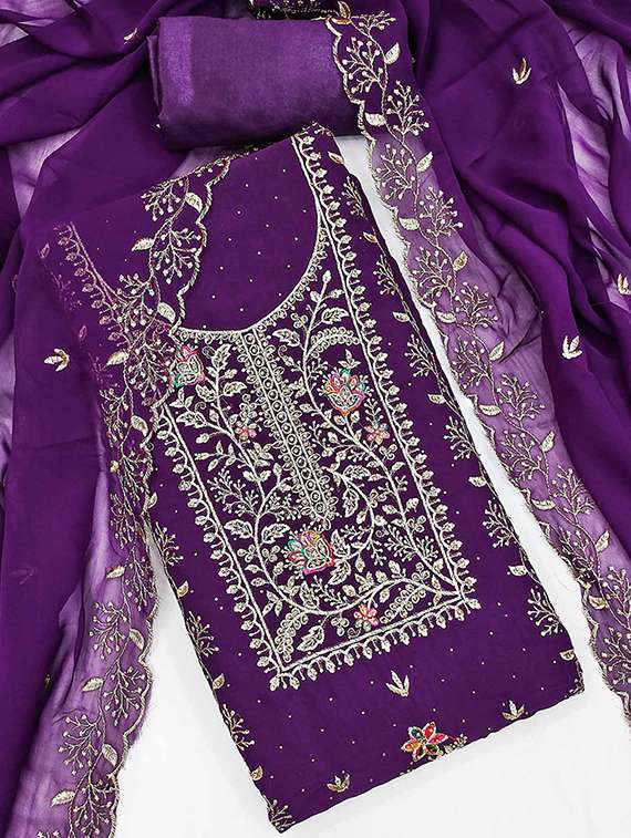 women solid with work unstitched suit set - 22146704 -  Standard Image - 2