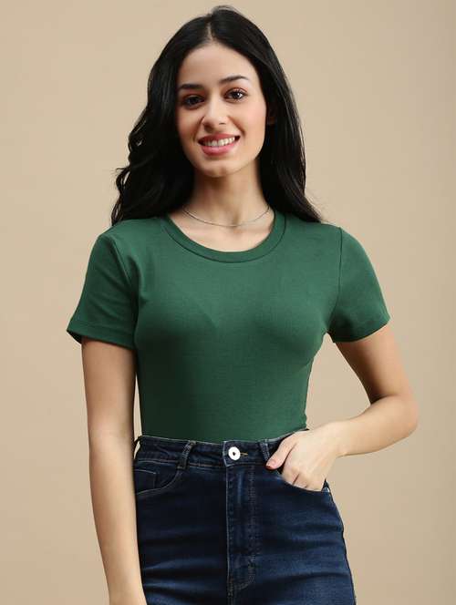 women solid short sleeve top - 22146887 -  Standard Image - 0