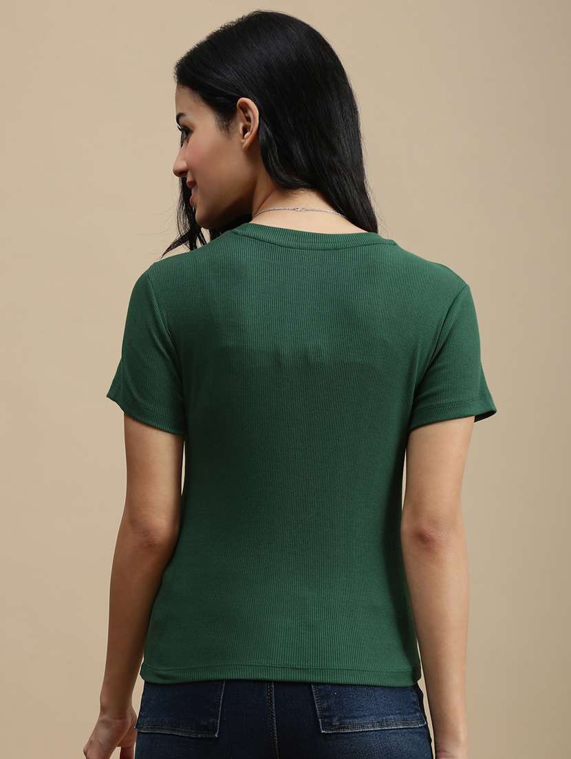 women solid short sleeve top - 22146887 -  Standard Image - 2