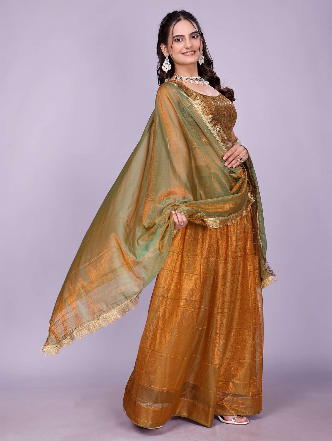 women solid flared semi-stitched lehenga - 22147134 -  Standard Image - 2