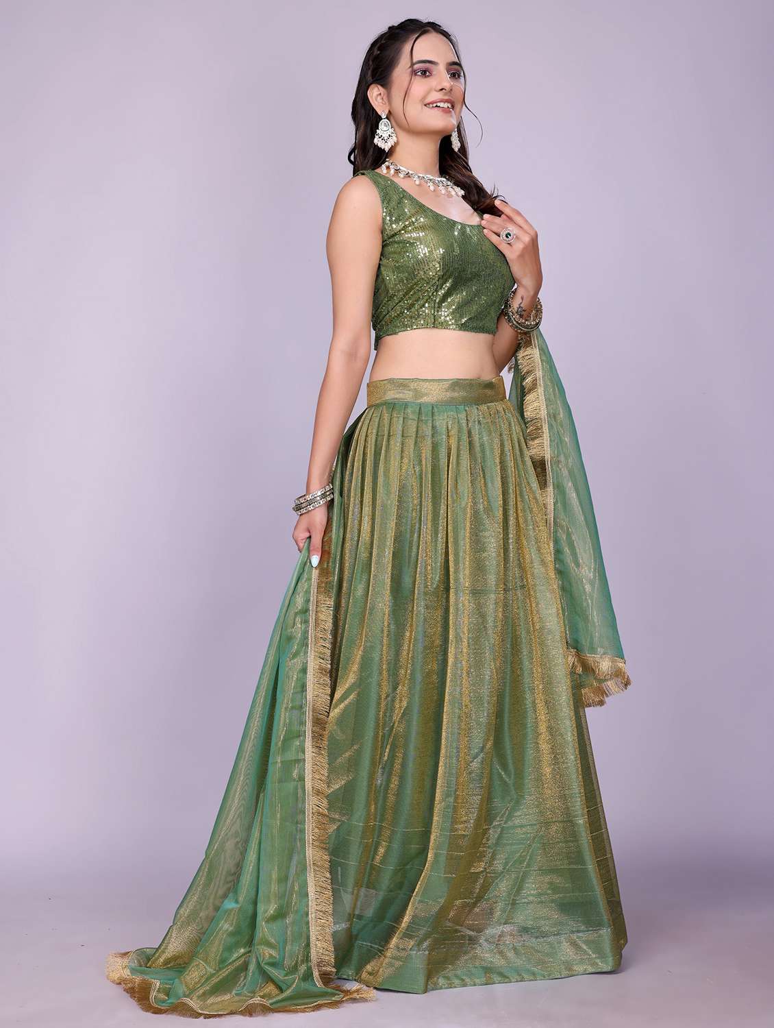 women solid flared semi-stitched lehenga - 22147135 -  Standard Image - 2