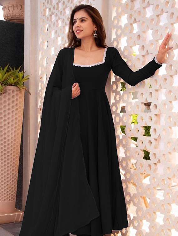 women solid long sleeve kurta pant with dupatta set - 22147151 - Standard Image - 2