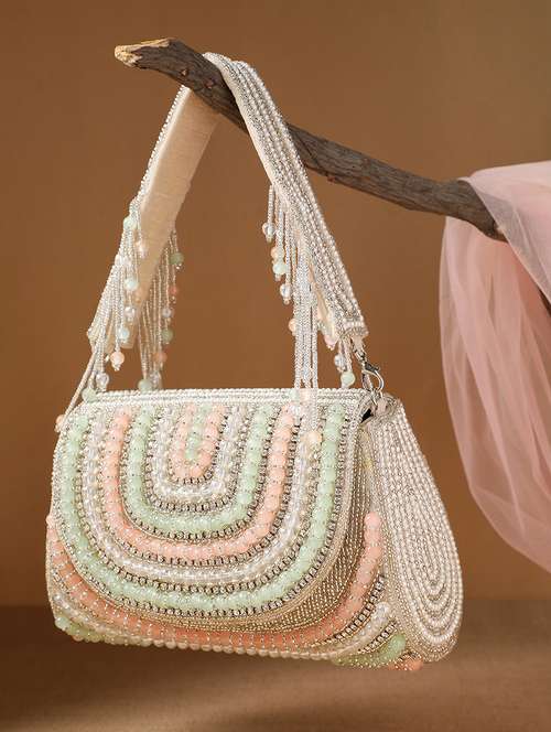 embellished velvet clutch party wear detachable handle - 22147169 - Standard Image - 0