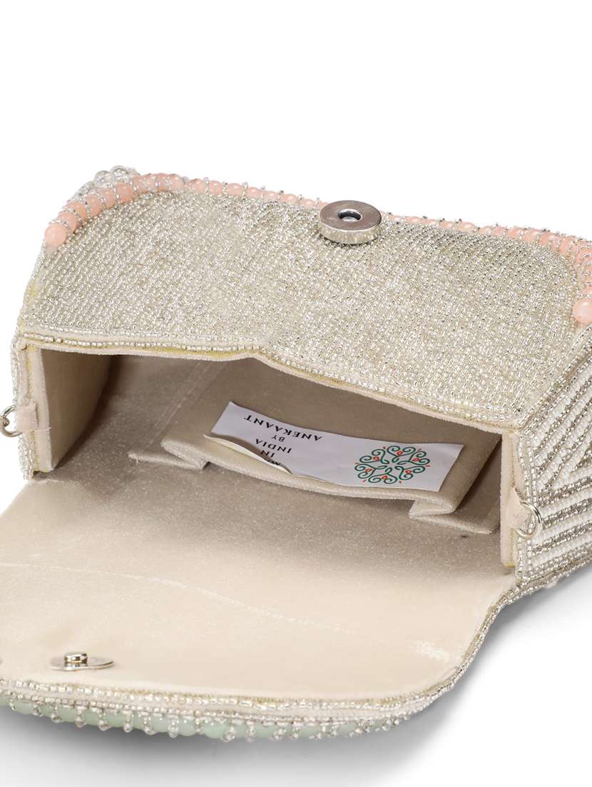embellished velvet clutch party wear detachable handle - 22147169 - Standard Image - 2