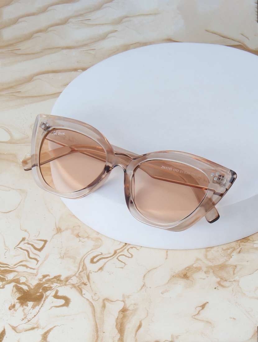 ted smith women brown premium italian acetate sunglasses with polarized lenses.