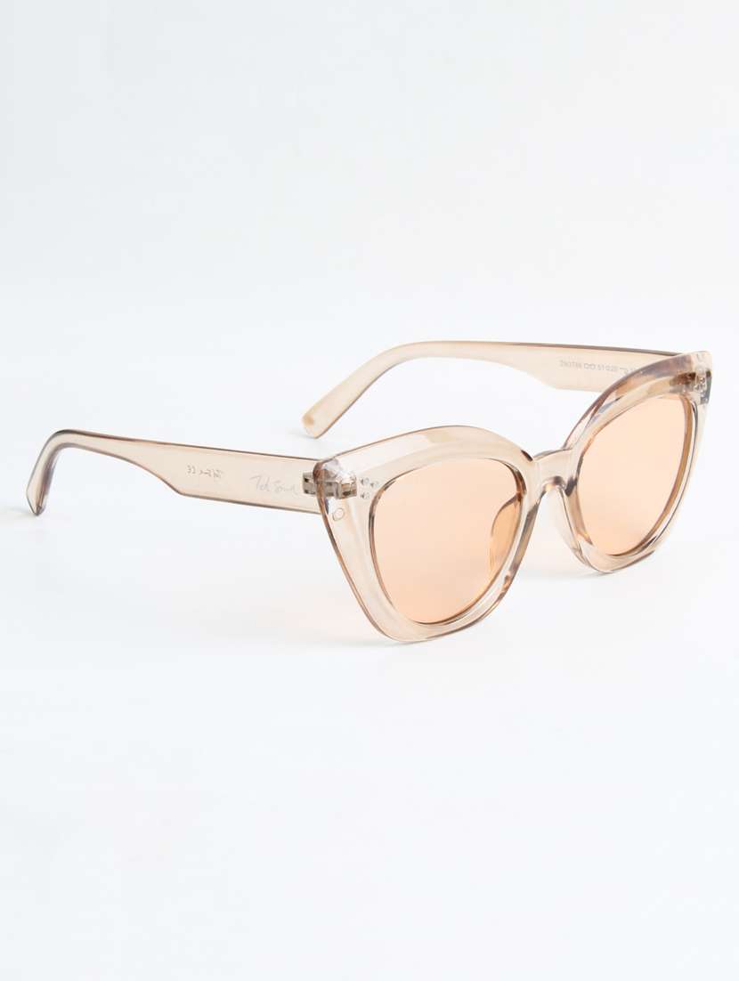 ted smith women brown premium italian acetate sunglasses with polarized lenses. - 22147225 -  Standard Image - 2