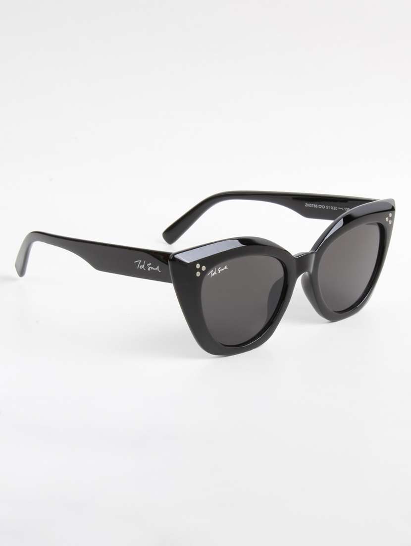 ted smith women cat eye black sunglasses with uv protected lenses - 22147228 -  Standard Image - 2