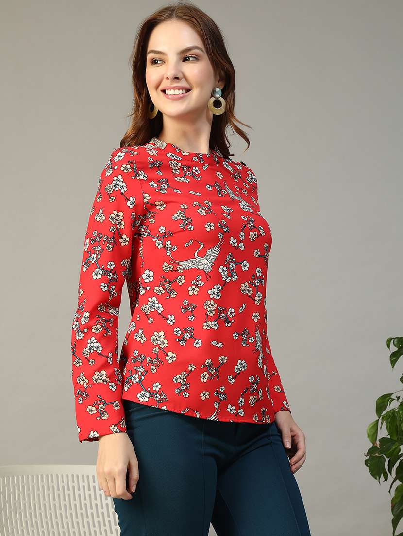 women floral print long sleeve regular top - 22147466 -  Standard Image - 2