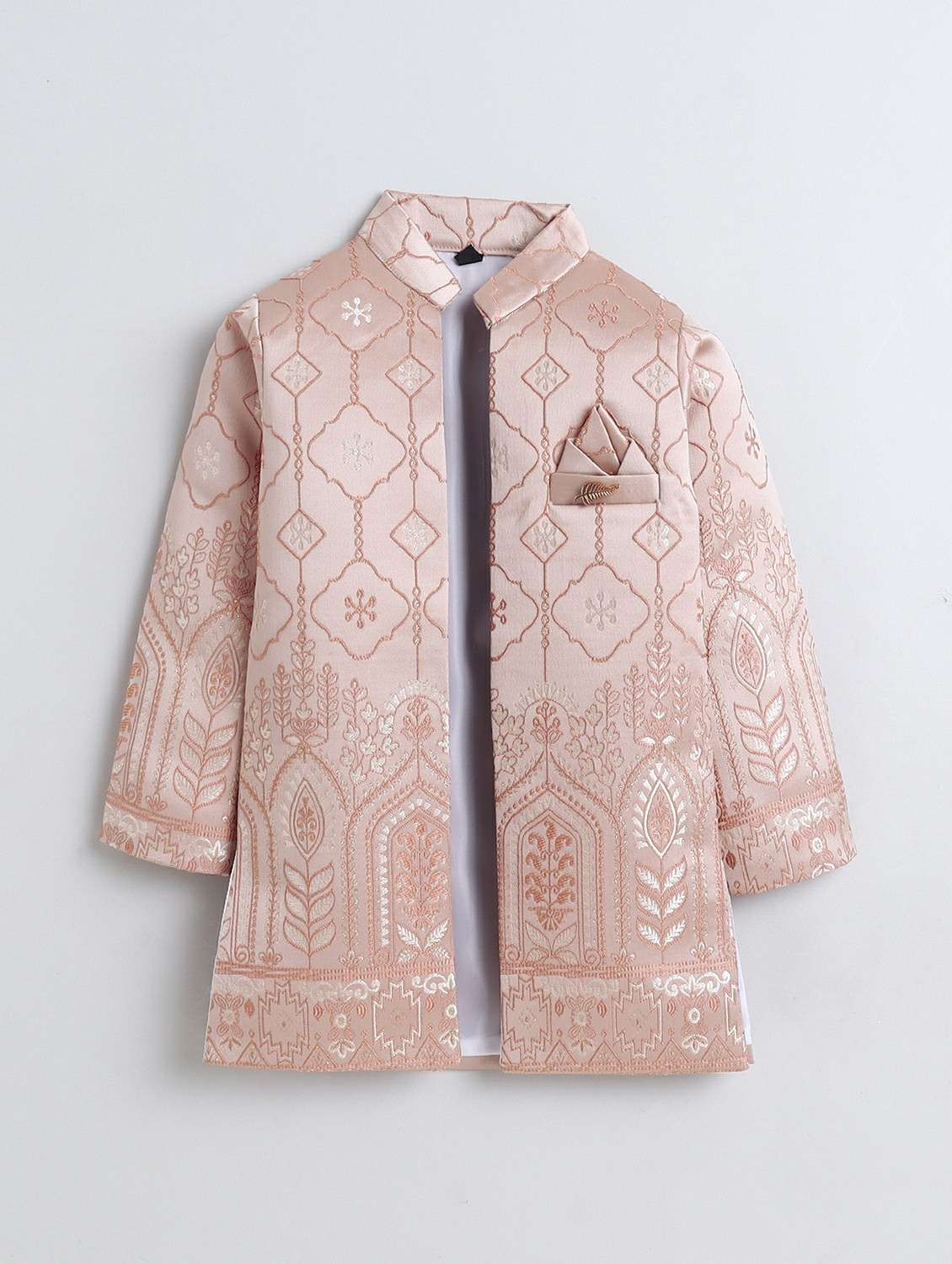 boys self designed long sleeve sherwani set - 22147596 -  Standard Image - 2