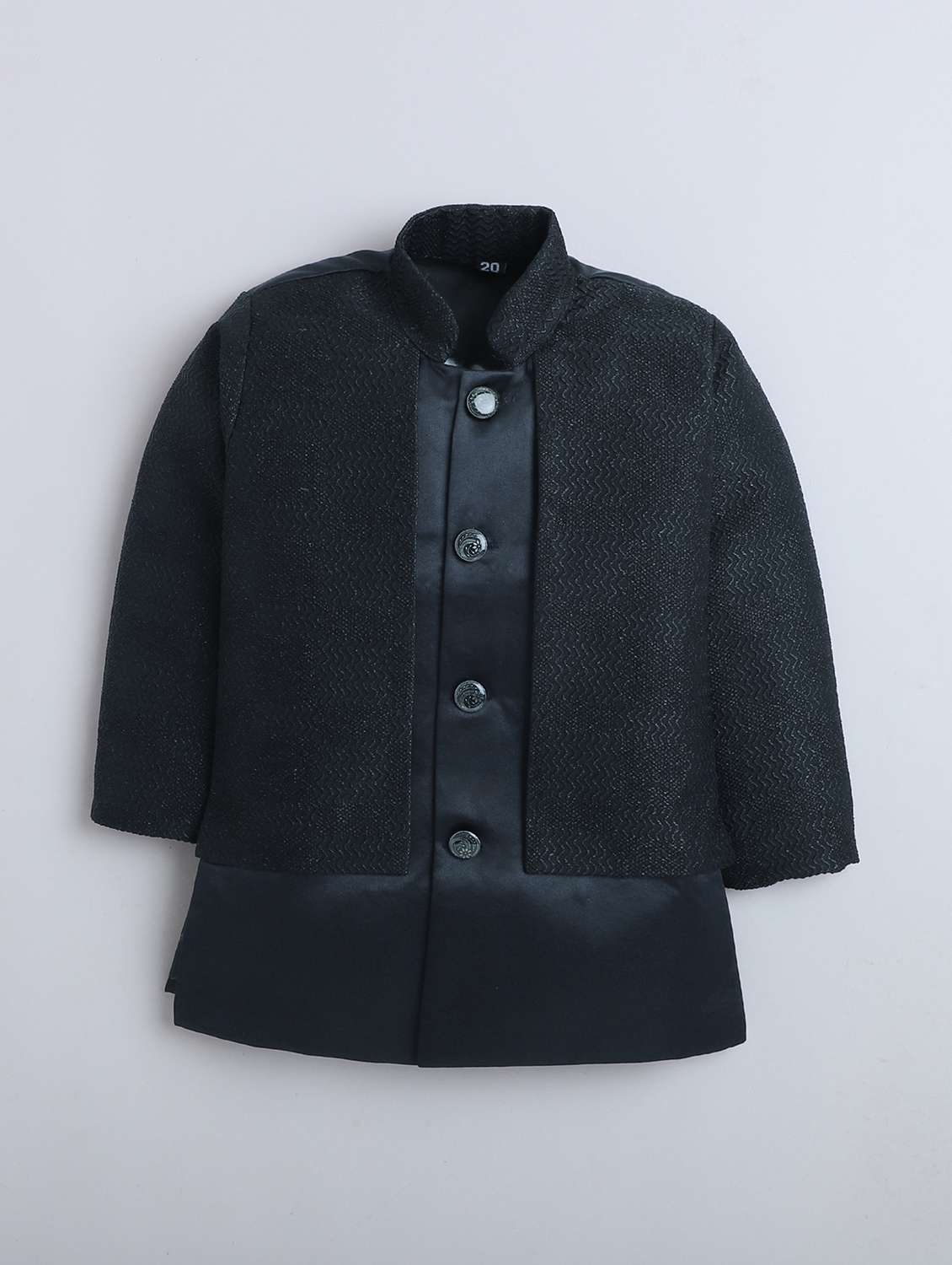 boys self designed long sleeve sherwani set - 22147599 -  Standard Image - 2