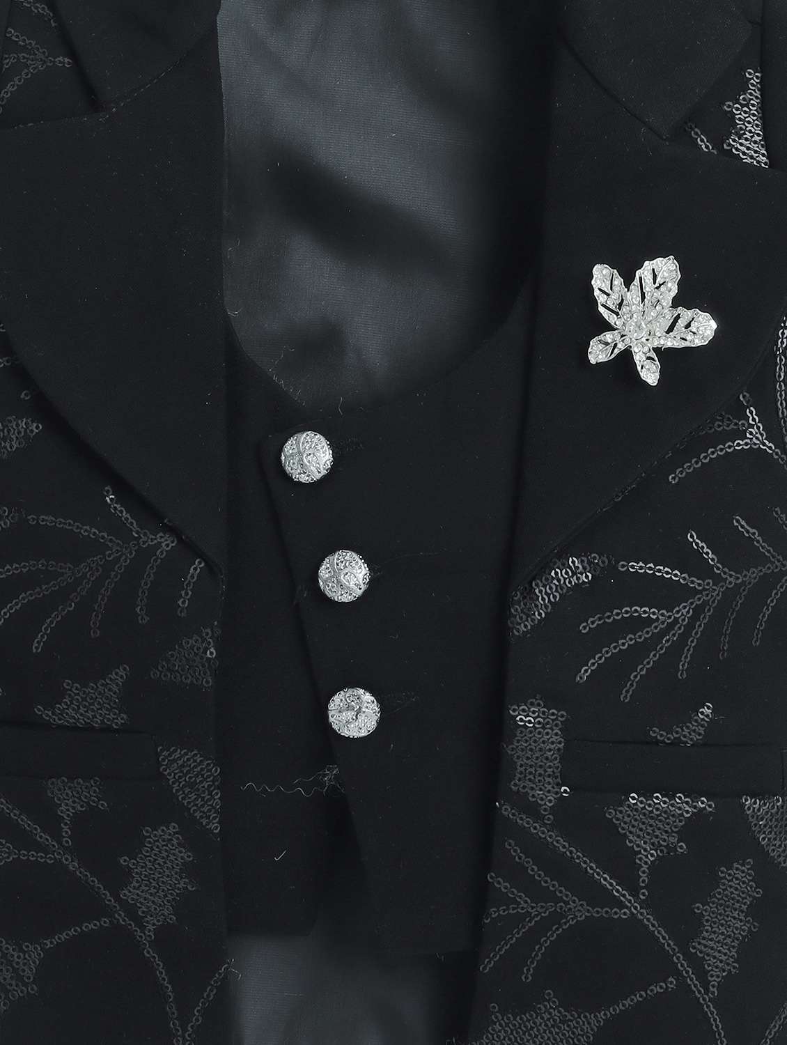 boys self designed blazer and trouser with shirt set - 22147665 -  Standard Image - 2