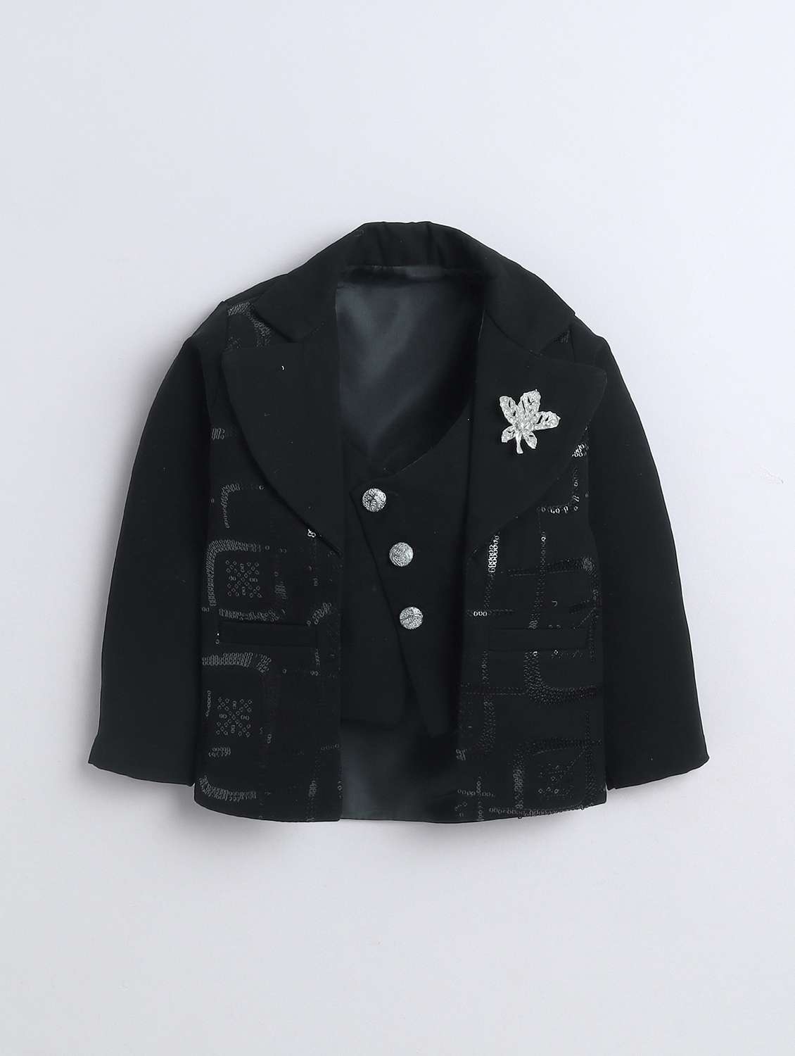 boys self designed blazer and trouser with shirt set - 22147666 -  Standard Image - 7