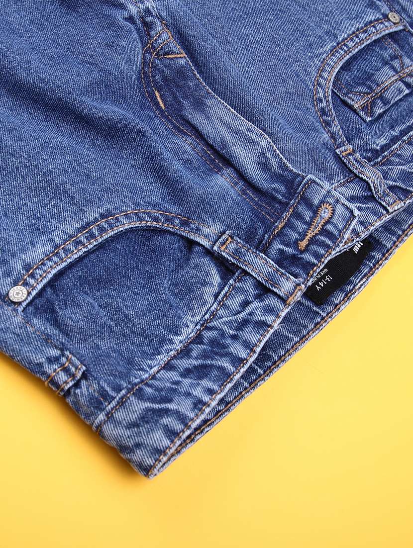 boys solid mid rise slim fit jeans - 22147696 -  Standard Image - 2