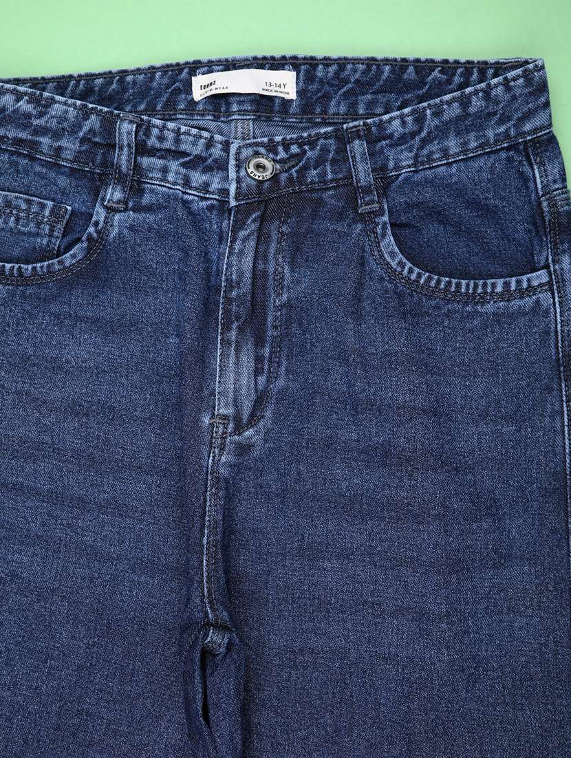 girls solid mid rise slim fit jeans - 22147699 -  Standard Image - 2