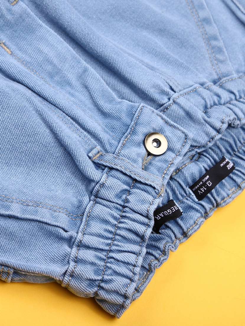 girls solid mid rise stright fit jeans - 22147701 -  Standard Image - 2