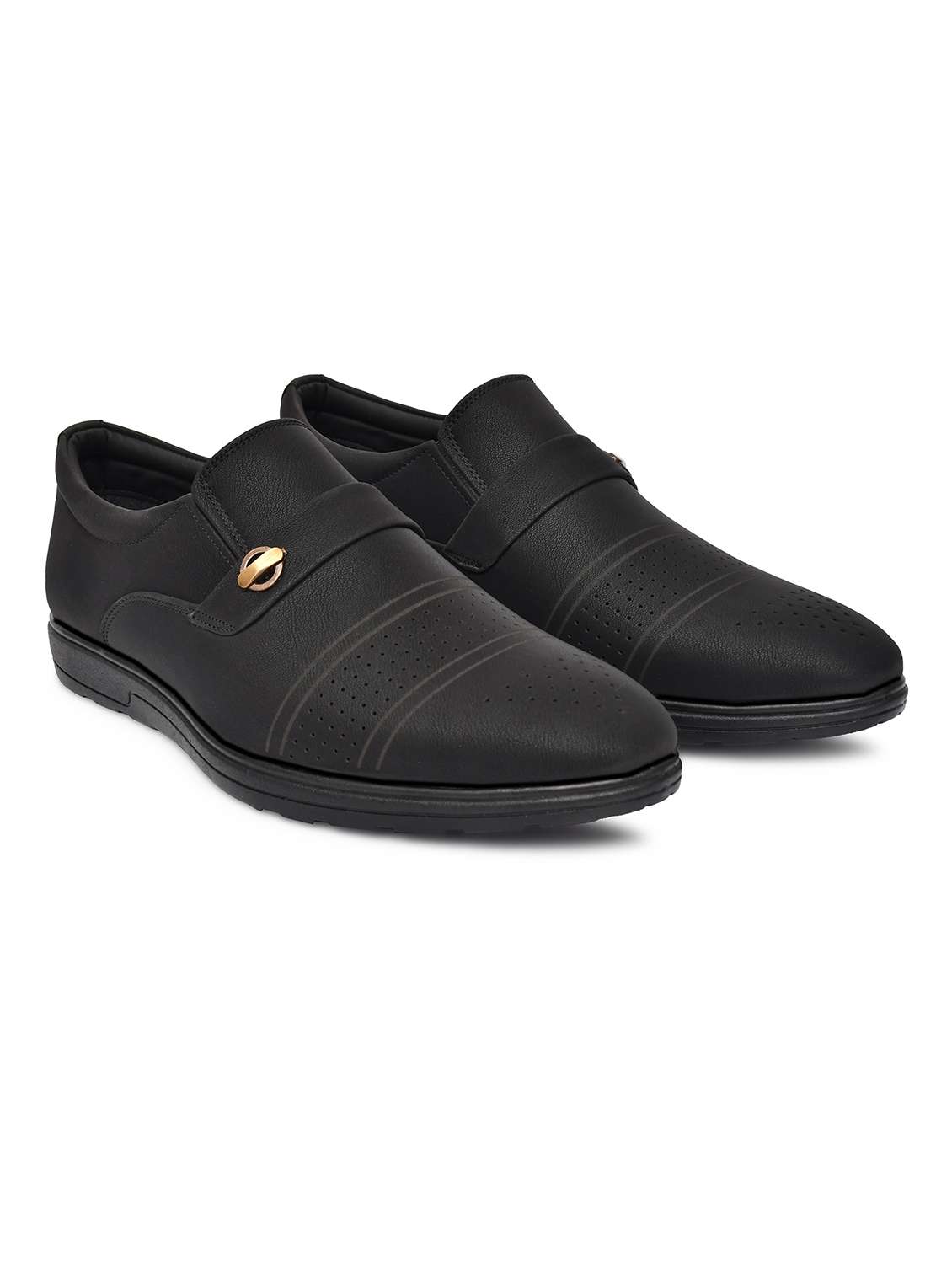 men black slip on shoe - 22147719 -  Standard Image - 2