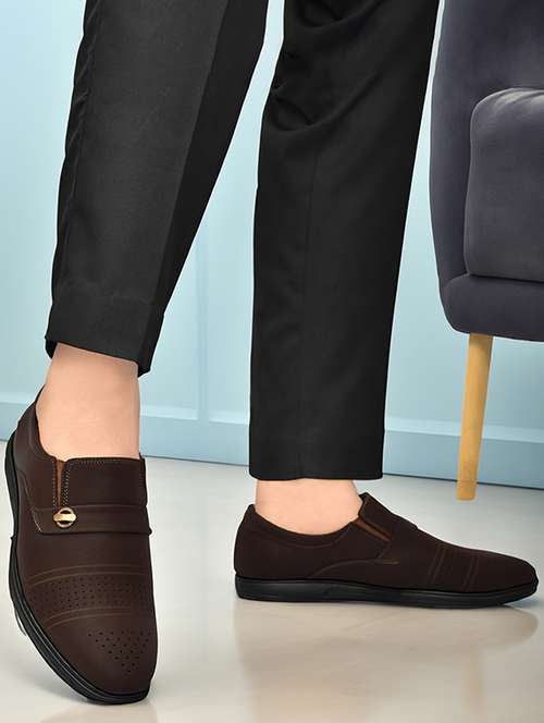 men brown slip on shoe - 22147720 -  Standard Image - 0