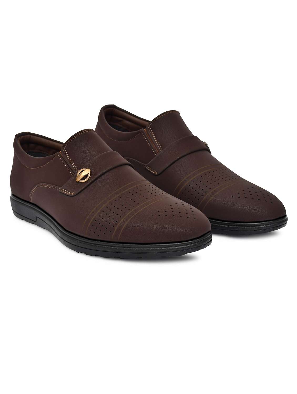 men brown slip on shoe - 22147720 -  Standard Image - 2