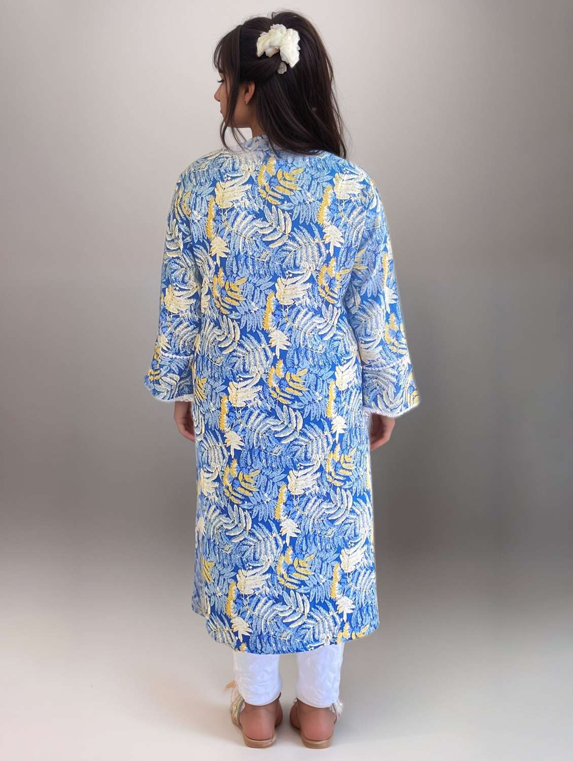 women printed long sleeve a-line kurta - 22147984 -  Standard Image - 2