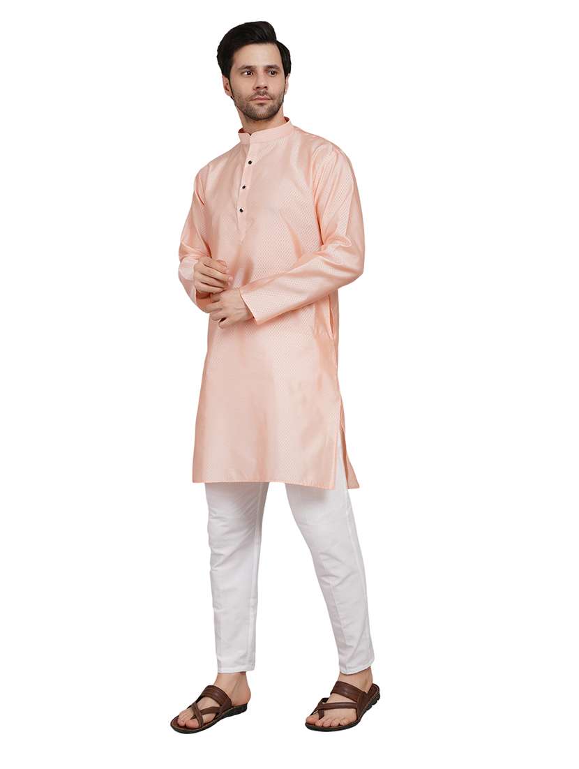 men self design long sleeve kurta with trousers ethnic wear set - 22148182 -  Standard Image - 2