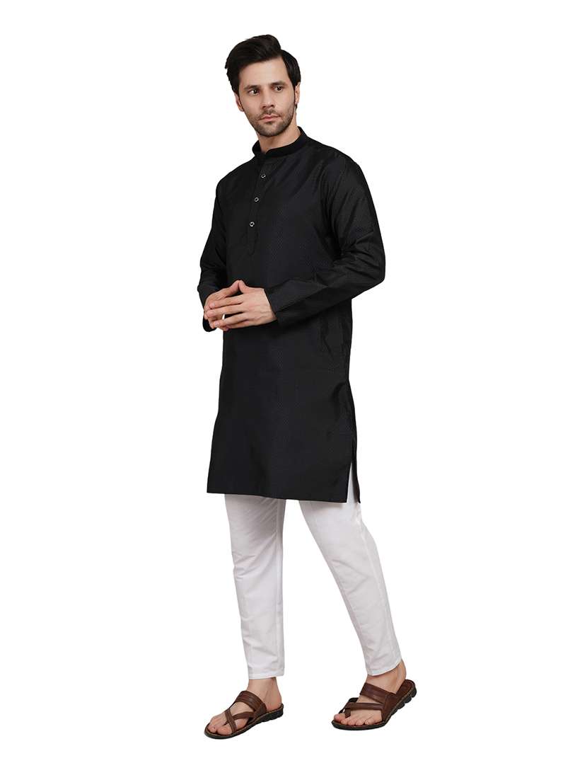 men self design long sleeve kurta with trousers ethnic wear set - 22148183 -  Standard Image - 2