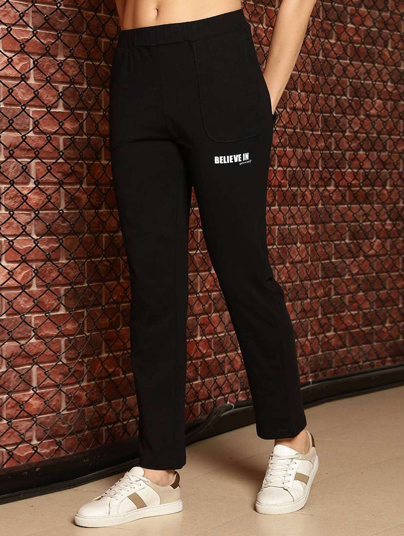 women solid mid rise regular track pant - 22148189 -  Standard Image - 2