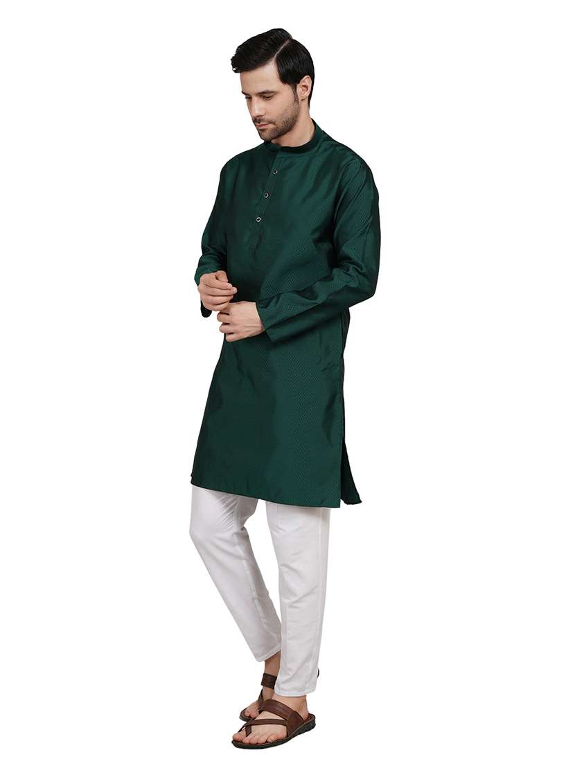 men self design long sleeve kurta with trousers ethnic wear set - 22148202 -  Standard Image - 2