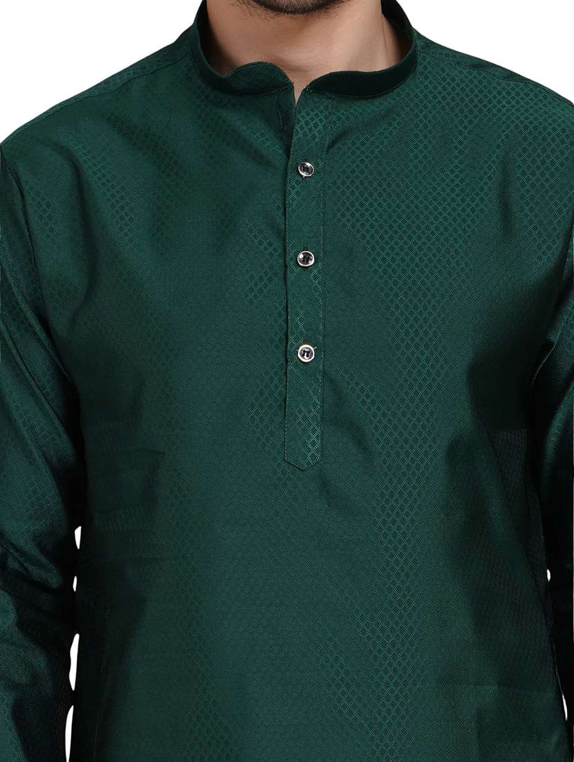 men self design long sleeve kurta with trousers ethnic wear set - 22148202 -  Standard Image - 7
