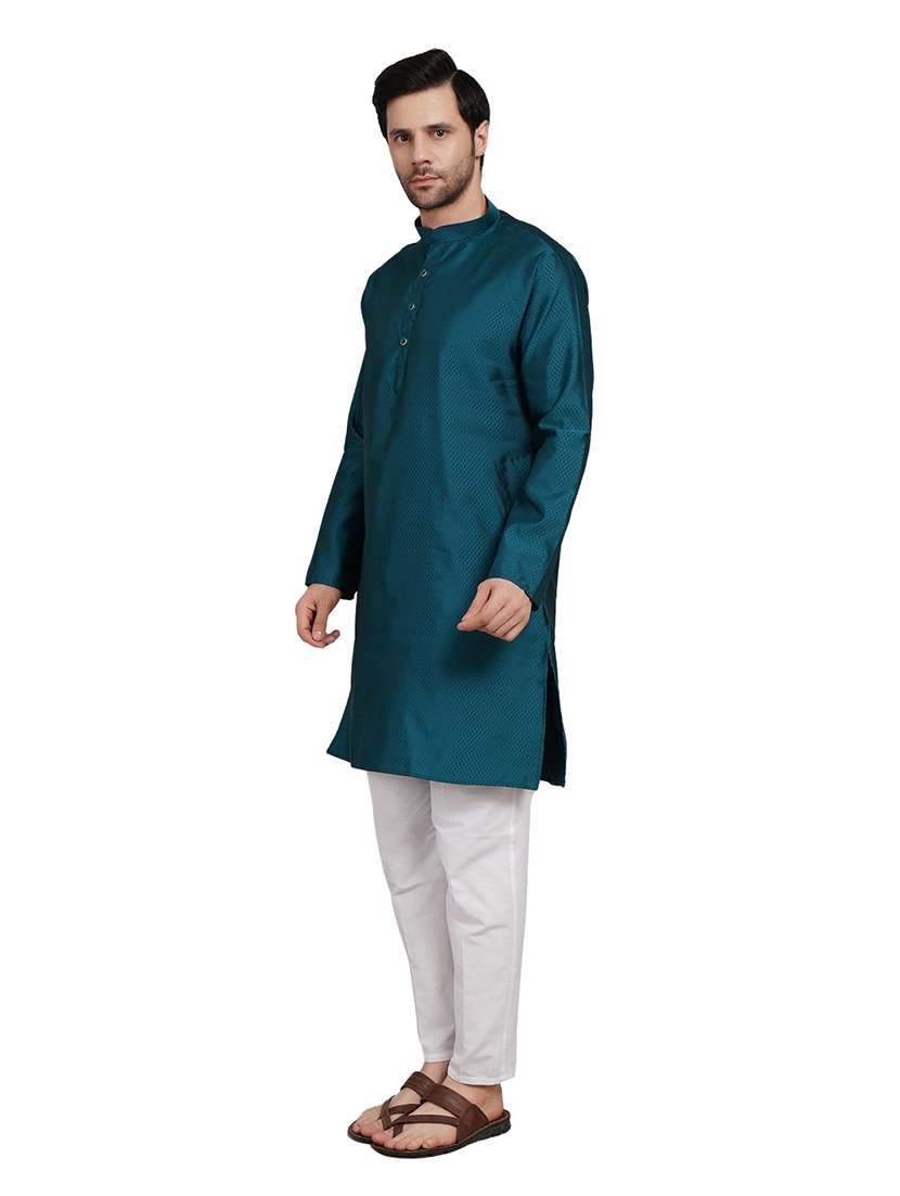 men self design long sleeve kurta with trousers ethnic wear set - 22148226 -  Standard Image - 2