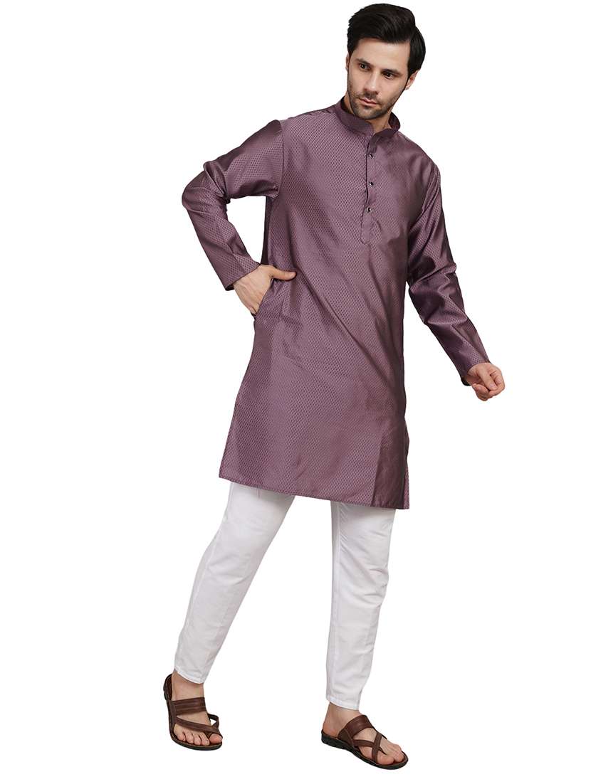 men self design long sleeve kurta with trousers ethnic wear set - 22148227 -  Standard Image - 2