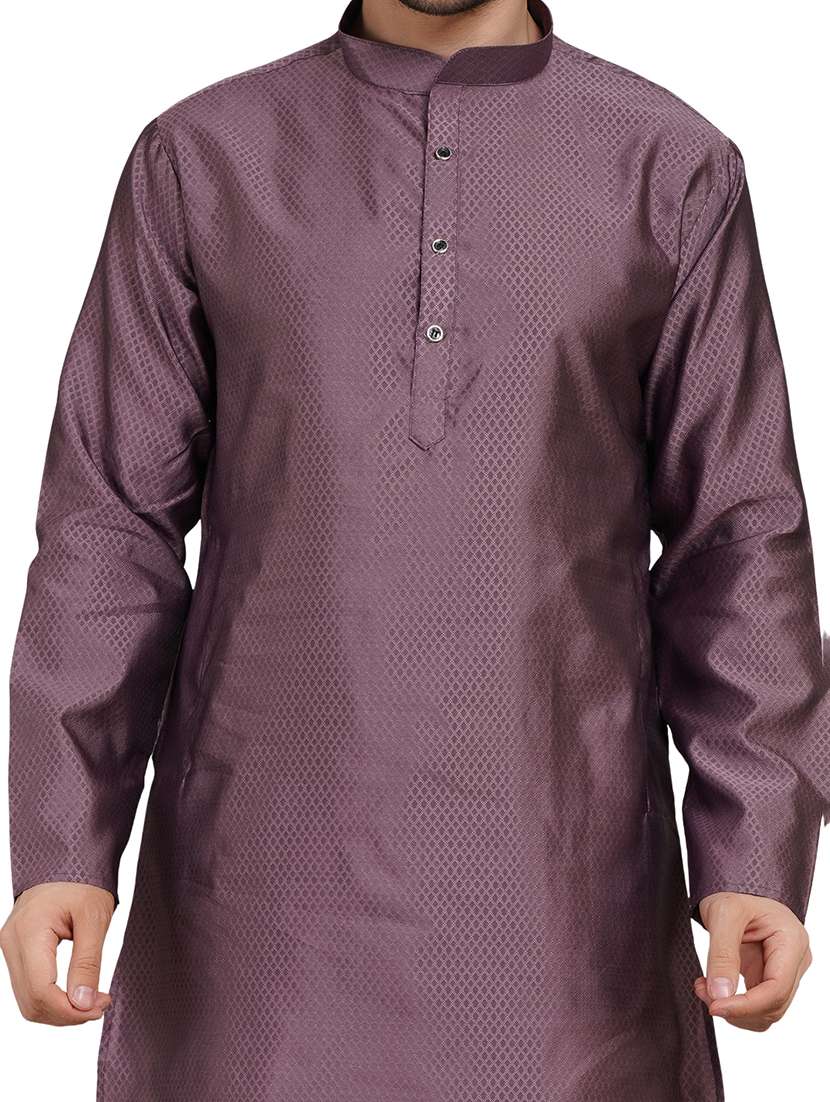 men self design long sleeve kurta with trousers ethnic wear set - 22148227 -  Standard Image - 7