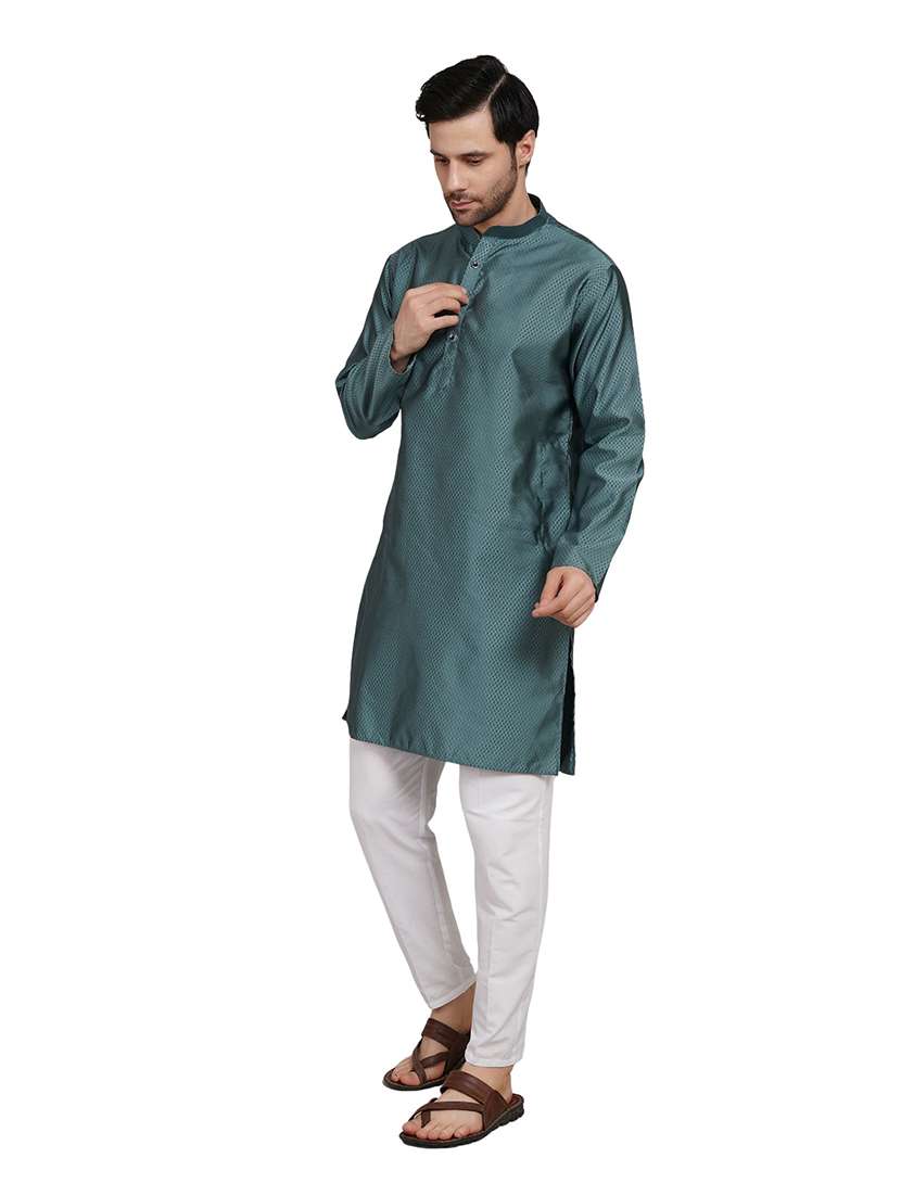 men self design long sleeve kurta with trousers ethnic wear set - 22148228 -  Standard Image - 2