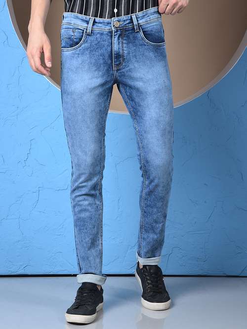 men washed low rise slim fit jeans - 22148236 -  Standard Image - 0