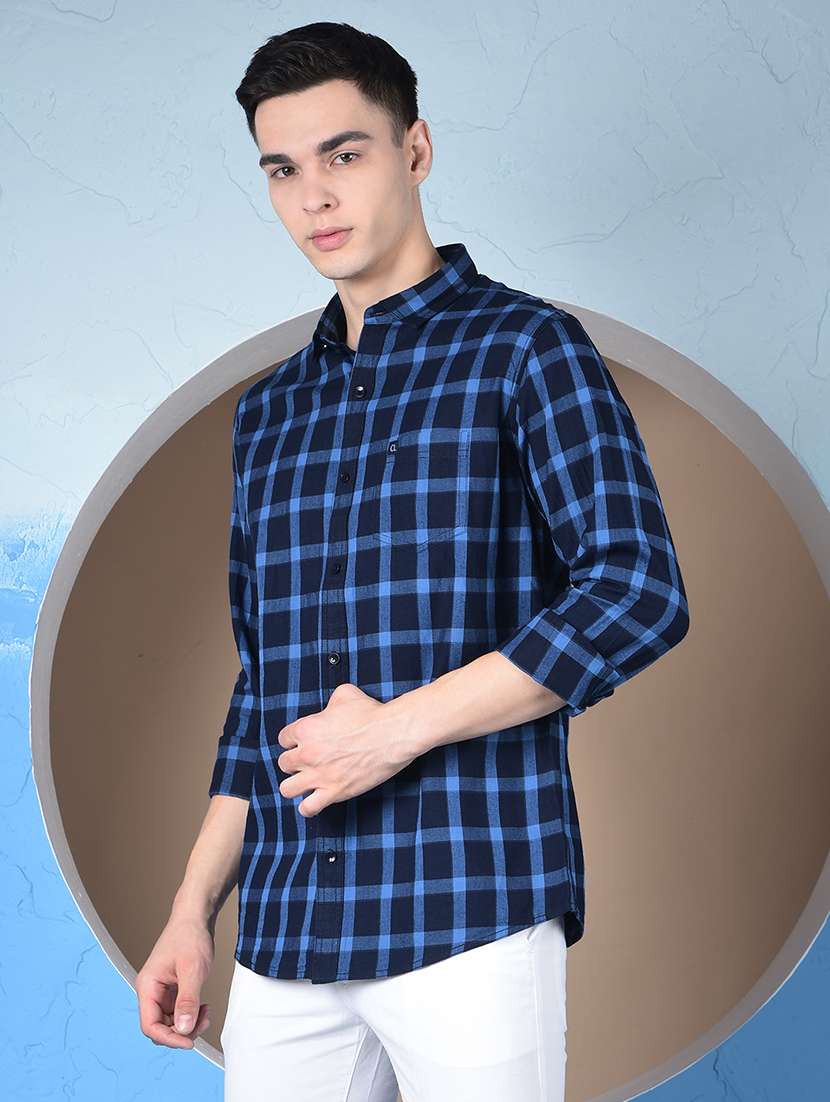 men checkered long sleeve regualr fit casual shirt - 22148254 -  Standard Image - 2