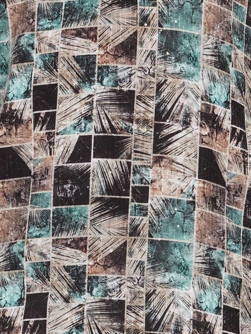 men printed mandarin neck kurta with trousers ethnic wear set - 22148281 -  Standard Image - 7