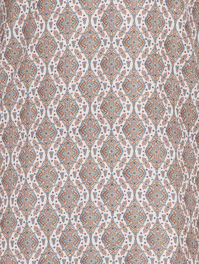 men printed mandarin neck kurta with trousers ethnic wear set - 22148286 -  Standard Image - 7