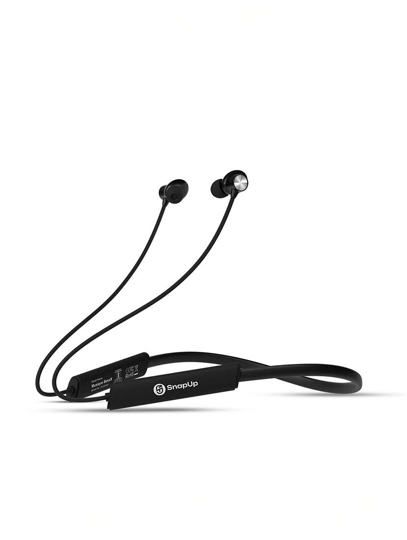 snapup musique bassx bluetooth wireless neckband (midnight black) - 22153662 -  Standard Image - 2
