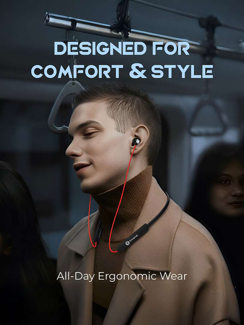 snapup musique bassx bluetooth wireless neckband (blazing red) - 22153663 -  Standard Image - 7