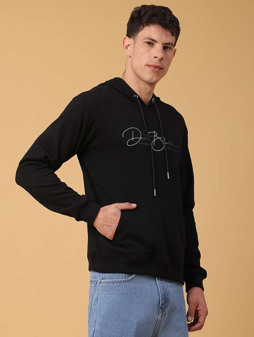 men printed long sleeve hooded sweatshirt - 22154355 -  Standard Image - 2