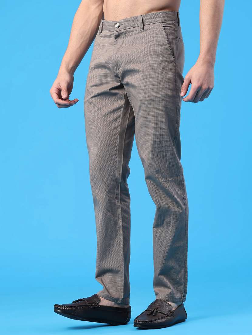men solid mid rise chinos casual trouser - 22154362 -  Standard Image - 2