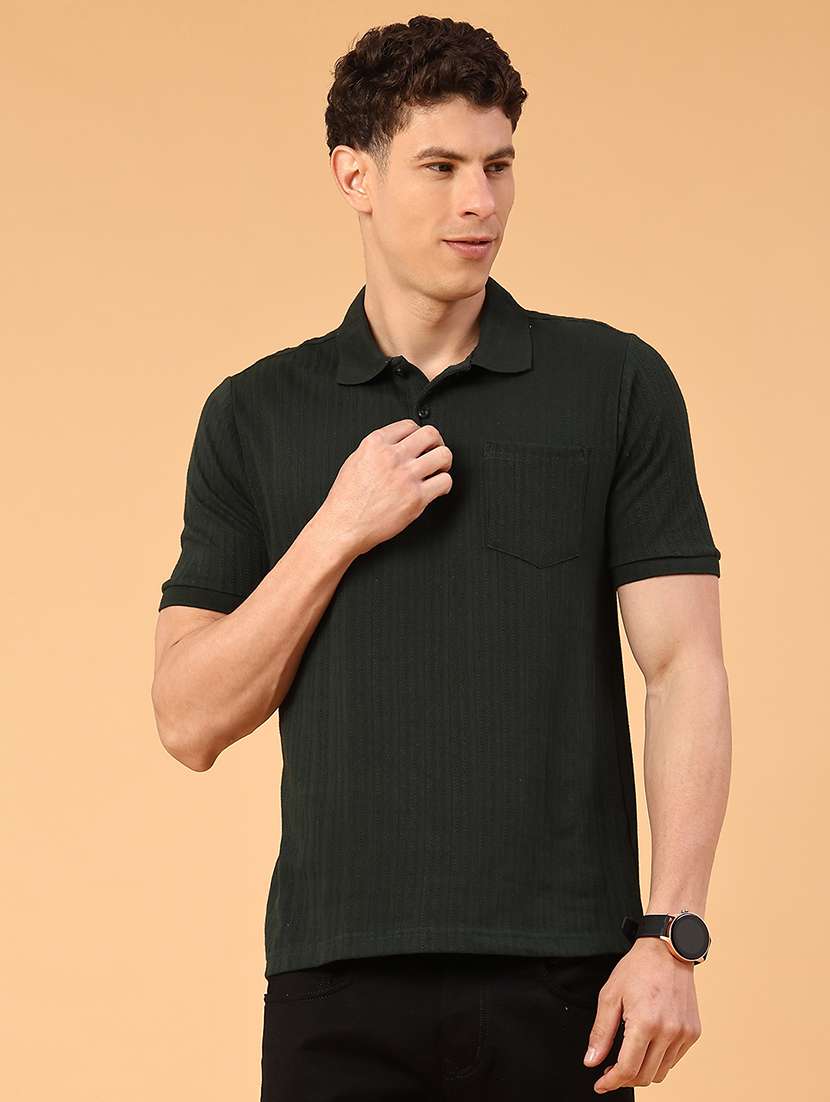 men black cotton blend plain t-shirt - 22154692 -  Standard Image - 2