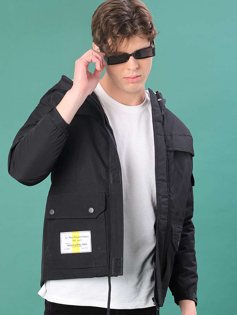 men solid long sleeve lightweight bomber jacket