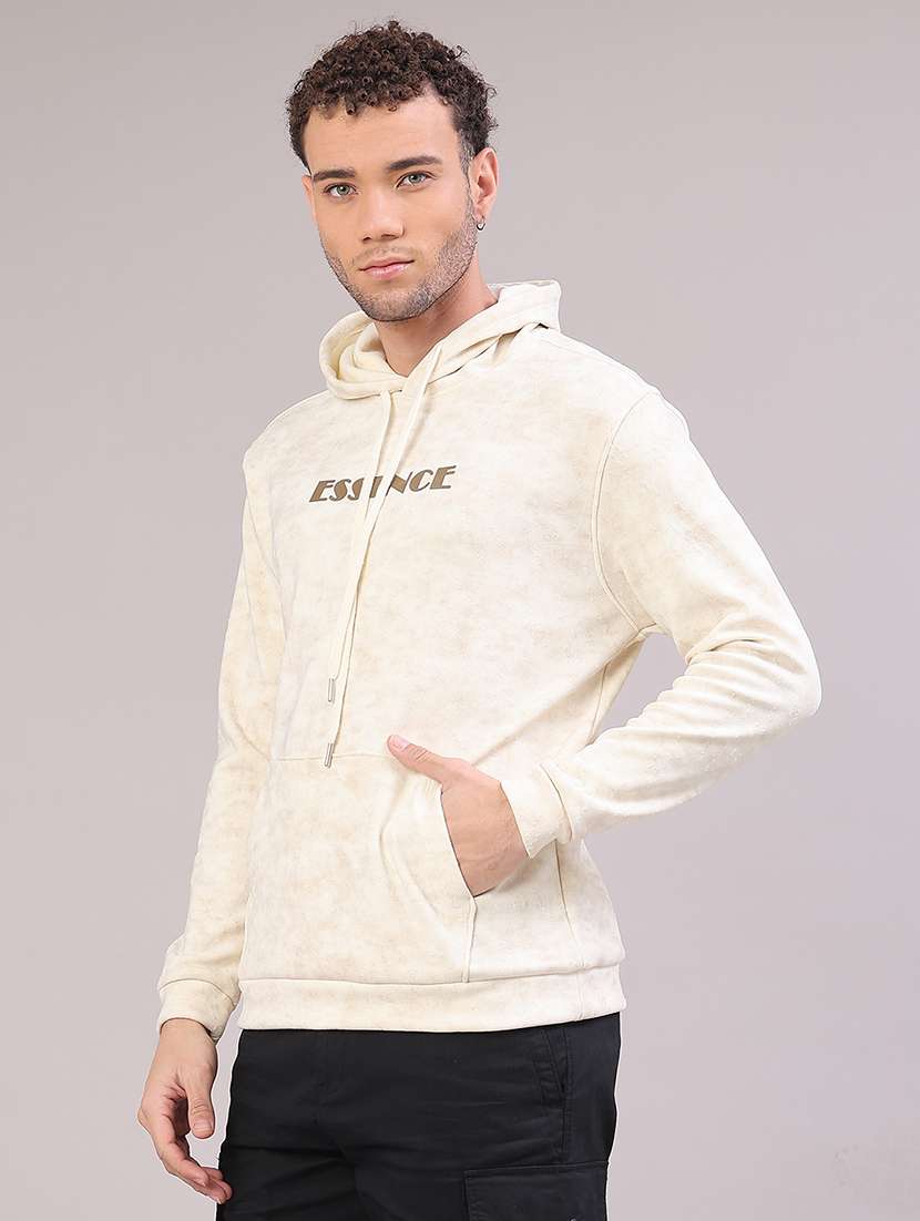 men printed long sleeve hooded sweatshirt - 22155253 -  Standard Image - 2