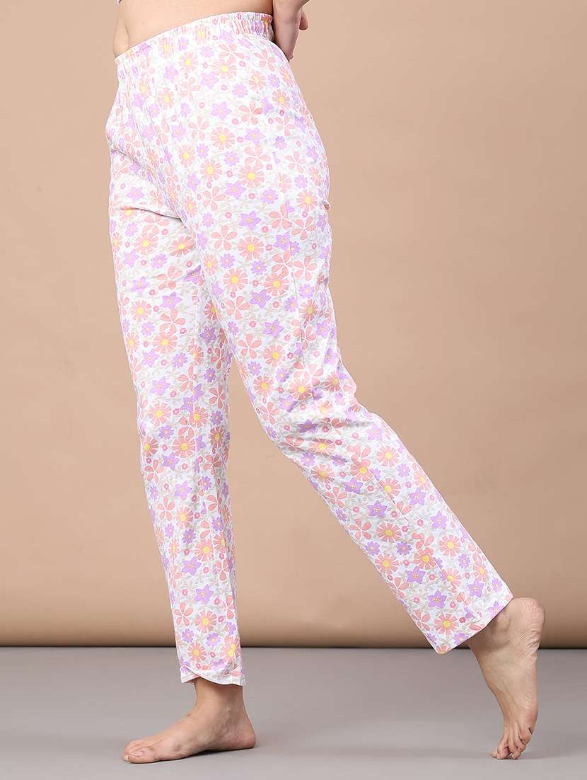 women floral printed mid rise nightwear pajama - 22155306 -  Standard Image - 2